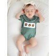 thumbnail image 5 of BemeyourBBs Baby Girl Plaid Romper Round Neck Short Sleeve Bubble Ruffle Jumpsuit, 5 of 9
