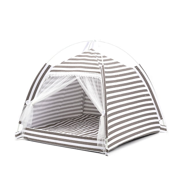 Removable Soft Pad Pet Tent Bed for Cats Small Dogs Indoor Washable Cat Tent with Non-Slip Bottom Cozy Pet Sleeping Hut