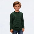 thumbnail image 2 of RTKFRFLM Kids Basic Striped Tee Long Sleeve Soft Cotton T-Shirt for Boys Girls, 2 of 6