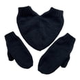 thumbnail image 2 of Guantes de mano para parejas, gruesas térmicas para adultos, niños y niñas, guantes de punto con puños elásticos, guantes de invierno para Negro, 2 of 8
