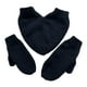 thumbnail image 2 of Guantes de pareja tomados de la mano, mitones gruesos térmicos para adultos, niños y niñas, puños elásticos Negro, 2 of 9