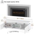 thumbnail image 5 of NovaCraft LED TV Stand for 65 Inch TV, Modern Gaming TV Stand with Power Outlet, High Gloss TV Console Entertainment Center with Storage and LED Lights for Living Room, Bedroom, 5 of 10