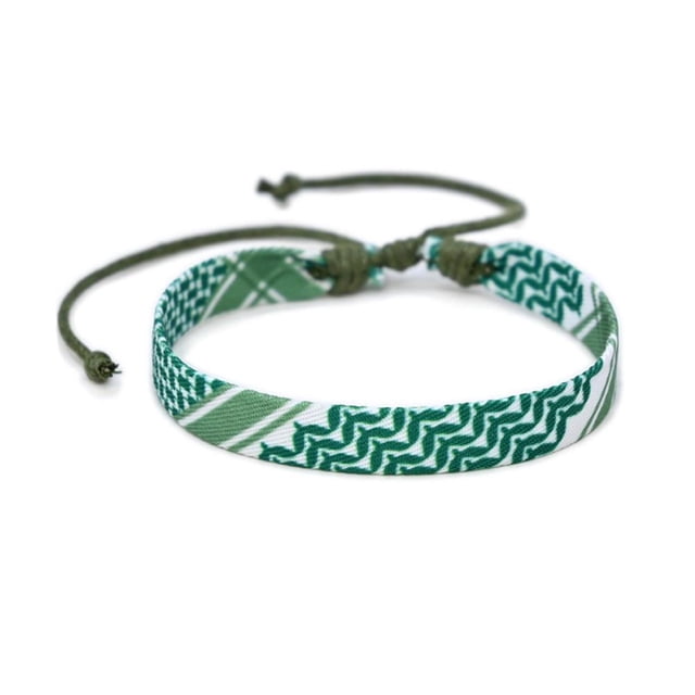 SharkTRUE Multicolor Pattern Weave Bracelets Palestine Scarf Style Hand Rope Ethnic Gift For Women Men