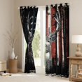 thumbnail image 3 of Manfei Woodland Moose Blackout Curtains,Vintage American Flag Curtains Pack of 2 (42x84 Each), 3 of 7