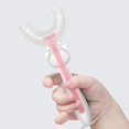 thumbnail image 4 of Cepillo de dientes en forma de U Oso de Fresa 2-Pack cepillo suave 360 grados rosa, 4 of 5