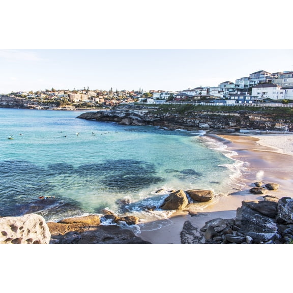 24x36 gallery poster, Tamarama and Bronte beaches, Sydney Australia