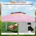 thumbnail image 4 of Demifill 13 X 13 FT Pop up Canopy Tent, Canopy with Portable Carrying Bag 8 Stakes and 4 Wind Ropes for Outdoor as Garden, Backyard, Porch, Pink, 4 of 11