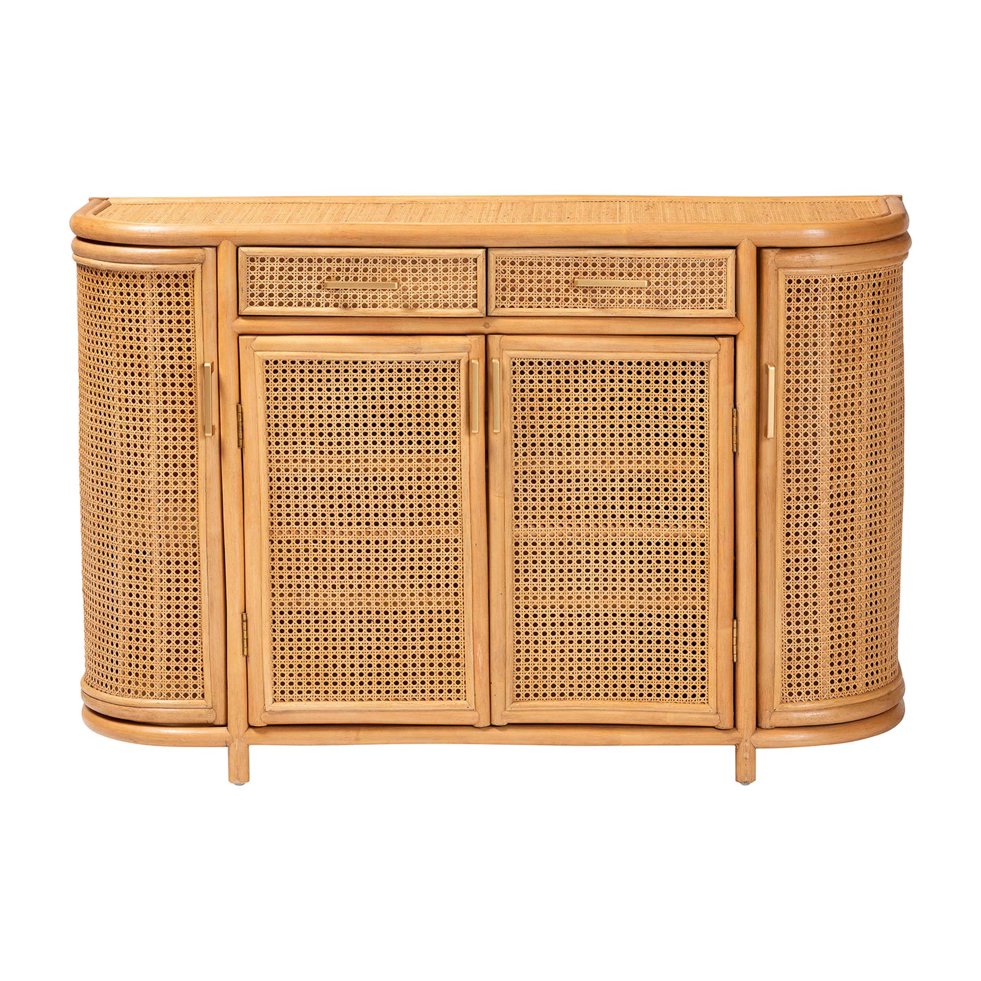 bali & pari McKenna Boho Sideboard, 2-Drawer, Light Honey