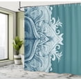 thumbnail image 4 of Ambesonne Mandala Shower Curtain, Traditional Floral Lace Art, 69"Wx75"L, Dark Turquoise, 4 of 4