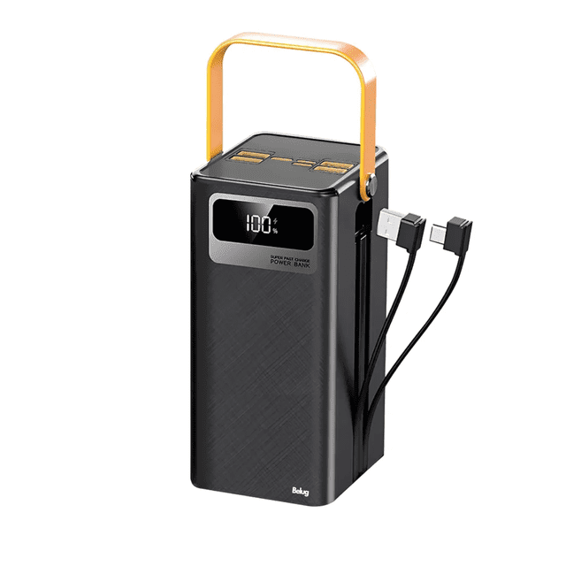 Power Bank Batería Portátil 60000mah Cargador Ultrarápida Belug, Negra Naranja