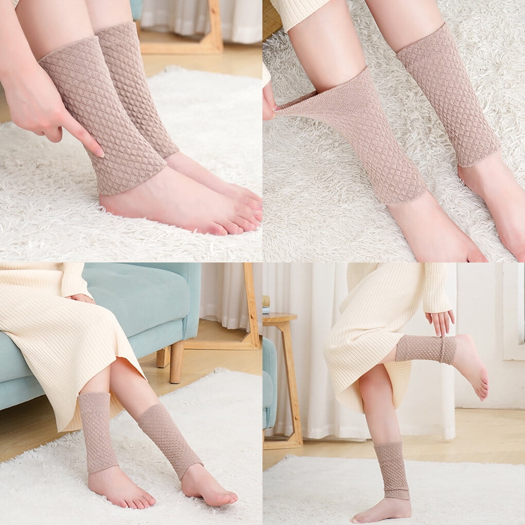 1 Pair Autumn Winter Leg Warmer Fashion Girl Portable Thickened Ankles Socks Thickened Knitted Warming Warm keeping Accessory for Home Indoor Activity