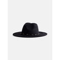 thumbnail image 2 of Scenario Women's Faux Suede Fedora with Mixed Chain Trim, Mushroom, 2 of 3