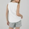 thumbnail image 5 of Efsteb Girls Tank Tops Casual Round Neck Sleeveless Shirts Summer Solid Color Comfy Soft Shirt (White,5 Years), 5 of 7