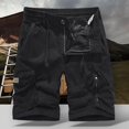 thumbnail image 2 of Gubotare Women's Casual Fitted Multi-Pockets Twill Bermuda Cargo Shorts,Black 33, 2 of 4