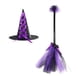 thumbnail image 2 of Escoba de bruja de Halloween, sombrero de bruja, sombrero puntiagudo de bruja, accesorios de disfraz para niños y niñas Púrpura, 2 of 8
