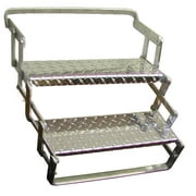 C.R. Brophy AS02 Aluminum Scissor Steps - 2 Step, 18" - 23" Vert. Ext.