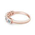 thumbnail image 6 of AFFY 1.20CT Moissanite Diamond Half Eternity Wedding Band Ring For Women 14k Rose Gold over Silver-6, 6 of 9