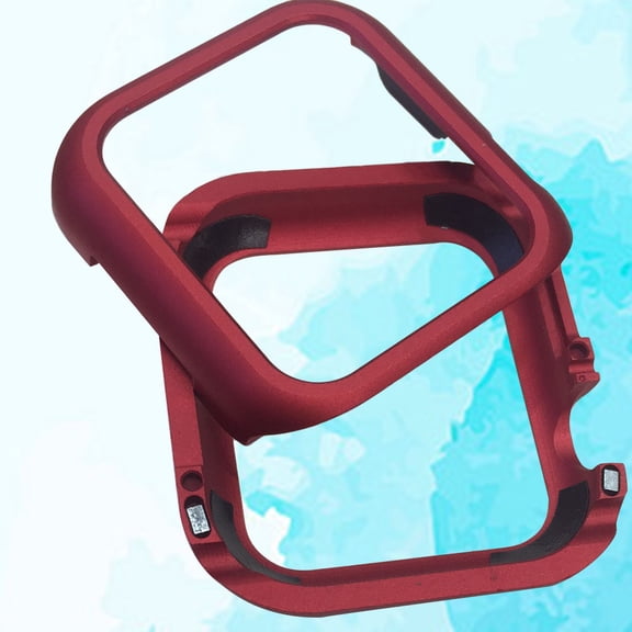 DRAFIDEEP Smartwatch Case Aluminum Metal Bumper Cover Red 1Set 1.6x1.8x0.4In