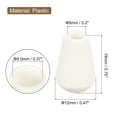 thumbnail image 2 of Unique Bargains 20Pack Plastic Cord Lock Bell End Stopper Cord End Lock Rope Fastener, White, 2 of 5