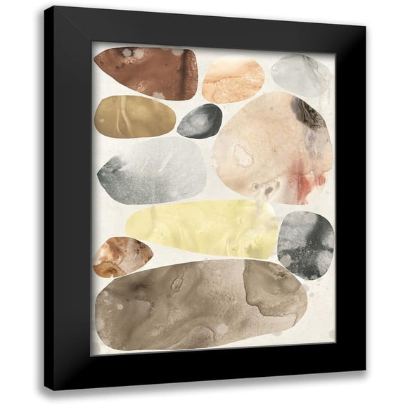 Vess, June Erica 12x14 Black Modern Framed Museum Art Print Titled - Stone Mosaic III