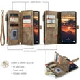 thumbnail image 2 of Compatible con la funda Billetera Samsung Galaxy A53 con Soporte para Tarjeta,Soporte Magnético con Cremallera, Correa de Cordón para Folio, Billetera con tapa para Galaxy A53 5G 6.5 Pulgadas, 2 of 6