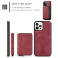thumbnail image 4 of iPhone 13 Pro Max Case,Dteck Magnetic Leather Detachable Wallet Functional Removable Case Shockproof Rubber Cards Holder Money Pocket Hybrid Kickstand Back Cover For iPhone 13 Pro Max 6.7-inch,Red, 4 of 7