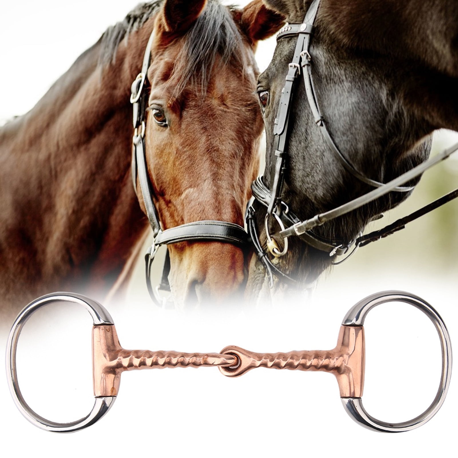 Gag Snaffle Bits Equestrian Loose Easy Directional Aids Farm For Horse Correct 