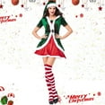 thumbnail image 2 of oqasdz Christmas Dresses for Women Elf Set Dress Up Elegant Green Fairy Outfits for Party Dress Theme Outfit Holiday Celebration Apparel, 2 of 7