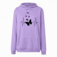 thumbnail image 6 of Towmus Sweat Shirts for Womens Cute Graphic Print Love Heart Pullover Tops Drawstring Hoodie Casual Teens Girls Coats, 6 of 6