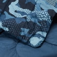 thumbnail image 4 of Dream Factory Ensemble de Douillette Camouflage Géo Armée, Lit Simple, Bleu, 4 of 4