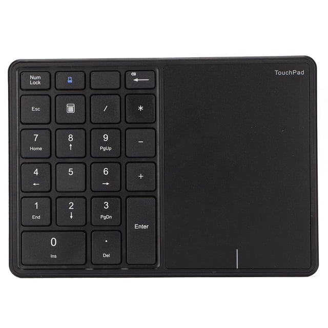 M Buder Teclado Numérico Inalámbrico 2.4G y Bluetooth con Touchpad Negro 18 cm / 7 inches