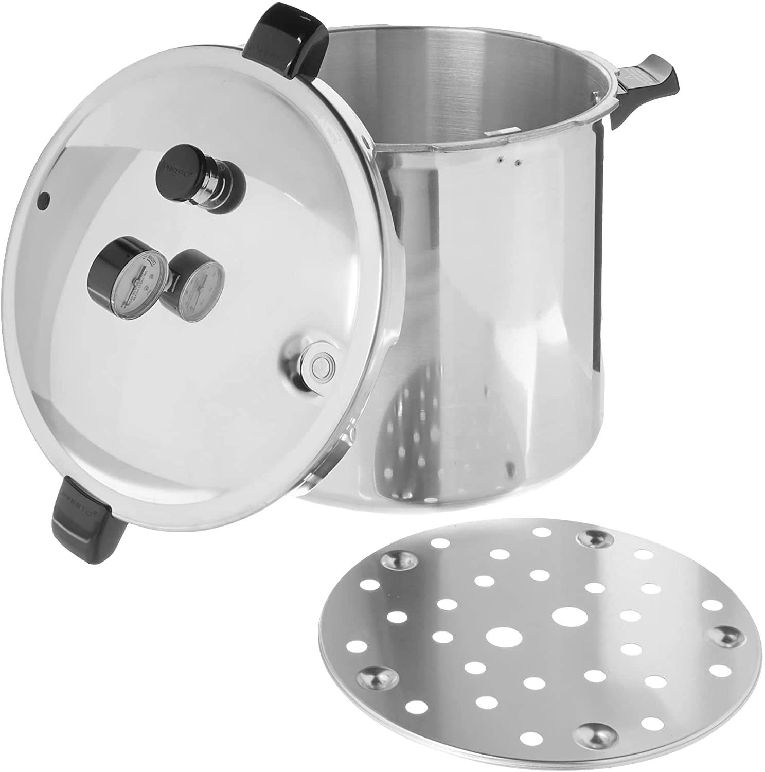 Presto 23-Quart Induction Compatible Pressure Canner, Silver, Aluminum