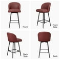 thumbnail image 6 of Hawsaiy Swivel Bar Stools Set of 2, 27.5" PU Leather Bar Chairs with High Back & Metal Legs for Kitchen Island & Dining Room, 6 of 10