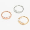 Claire's Mixed Metal 20G Oval Crystal Hoop Nose Rings - 3 Pack