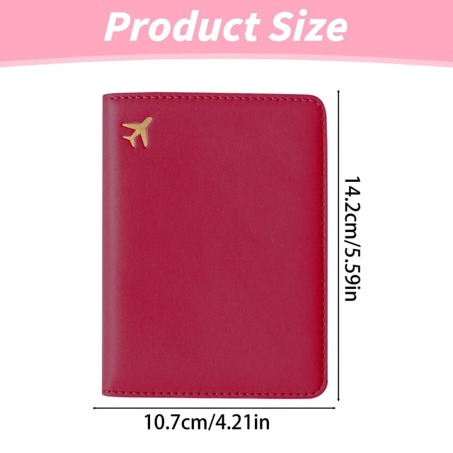 PU Leather Passport Holder Covers Case, Waterproof Rfid Blocking Travel Wallet Passport Holder(Orange)