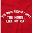 thumbnail image 2 of The More I Like My Cat Introvert Joke Men's Graphic T Shirt Tees Brisco Brands S, 2 of 6