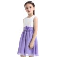 thumbnail image 3 of Moggemol Kids Girls Wedding Flower Girl Dress Pageant Evening Party Bridesmaid Gown Dance Ball Gown Lavender 6, 3 of 7
