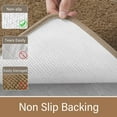 thumbnail image 2 of Junovo Soft Bathroom Rug Runner Absorbent Microfiber Bath Rugs for Bathroom Non Slip Bath Mat for Tub, Shower Floor,24"x60",Light Brown, 2 of 6