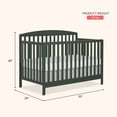 thumbnail image 7 of Dream On Me Odelle 5-in-1 Convertible Crib, Converts from Baby Crib to Toddler Bed, Day Bed, Kids Bed and Full Size Bed, Three Adjustable Mattress Height Positions, Forest Green, 7 of 7