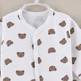 thumbnail image 5 of CAUYDY Preemie Boys Going Home Outfits Infant Pajamas Baby Girls Clothing Long Sleeve Top Hat Two Pants Bib 5PCS Cute Set for Newborn Fall Winter Spring Sizes 0-3 Months,Brown, 5 of 5