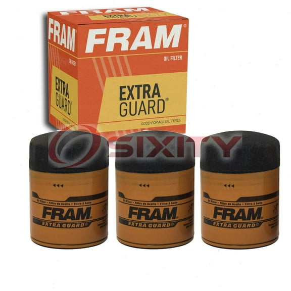 3 pc FRAM PH3675 Extra Guard Engine Oil Filters for 5281090 6008 A44081 CO2904 LF142 PF2140 Oil Change Lubricant Filters