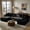 Black, variant on Vanress 140" Oversized Modern Cloud Couch, Modular Sectional Sofa, U Shape Couches Deep Seat with Cupholders and Storage, Corduroy Boneless Couches for Living Room, No Assembly Required, Black