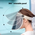 thumbnail image 2 of Chapeau de Visière de Soleil Réglable à Rotation 360° Protection UV Chapeau de Protection pour le Visage pour Camping en Plein Air Randonnée Tennis, 2 of 7