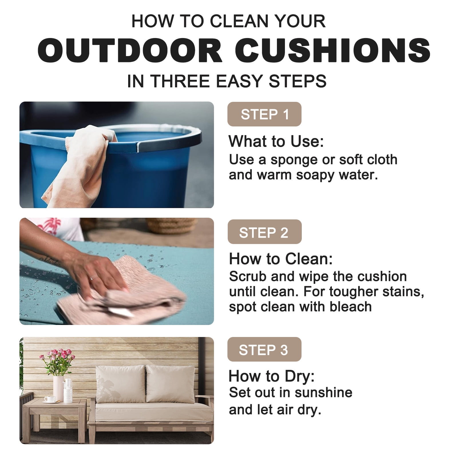 Outdoor Loveseat Cushion Set, 48 x 24, Water Repellent, Fade Resistant, Couch love seat