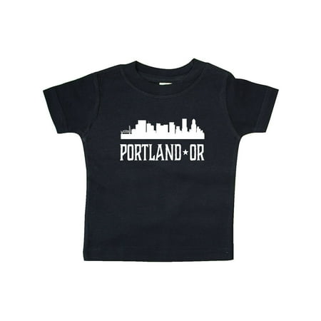 Portland Oregon Skyline OR Cities Baby T-Shirt (Best Month To Visit Portland Oregon)