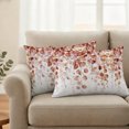thumbnail image 6 of Outdoor Pillow Covers 20x12 Set of 2, Orange Eucalyptus Waterproof Patio Throw Pillow Covers for Couch Sofa Chair, Botanical Leaves Branch Spring Summer Decorative Pillowcases for Throw Pillows, 6 of 9