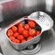 thumbnail image 4 of Sink Drain Basket, Anti-clogging Sink Strainer Stainless Steel Multifunctional Drain Basket, Large Double Sink Strainer For Cleaning, 4 of 5