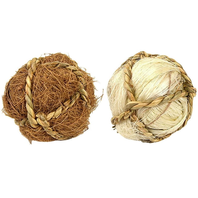 Rabbit Grass Ball Natural 2PCS Bunny Grinding Ball Rabbit Ball Toy for Bunny