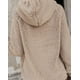 thumbnail image 5 of Suéter de mujer 2023 invierno nueva moda casual felpa aislamiento color sólido manga larga diseño de bolsillo cordón sudadera con capucha, 5 of 5