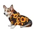 thumbnail image 6 of Goofa Red Black Plaid Sunflower Pattern Small Dog Sweater Hoodies Pet Grey Hooded Soft Fleece Sweatshirts with Pocket Fall Winter Puppy Cat Sweaters Warm Clothes-X-Small, 6 of 8